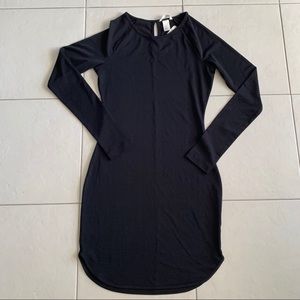 NEW long sleeve mini black dress